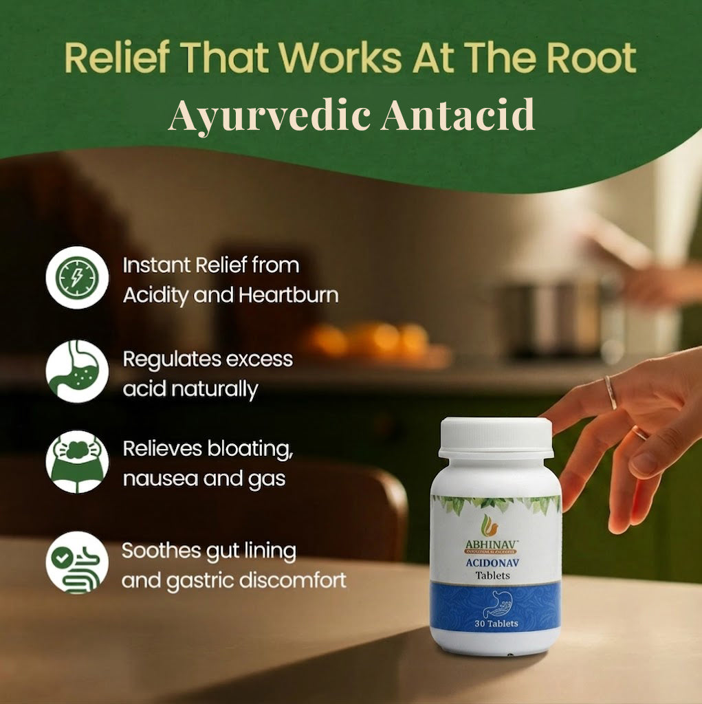 Acidonav – Ayurvedic Acidity Tablets – Bottle of 30 Tabs