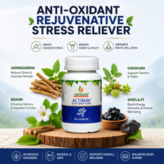 Actinav - ANTI-OXIDANT – REJUVENATIVE – STRESS RELIEVER - Bottle of 60 Tabs