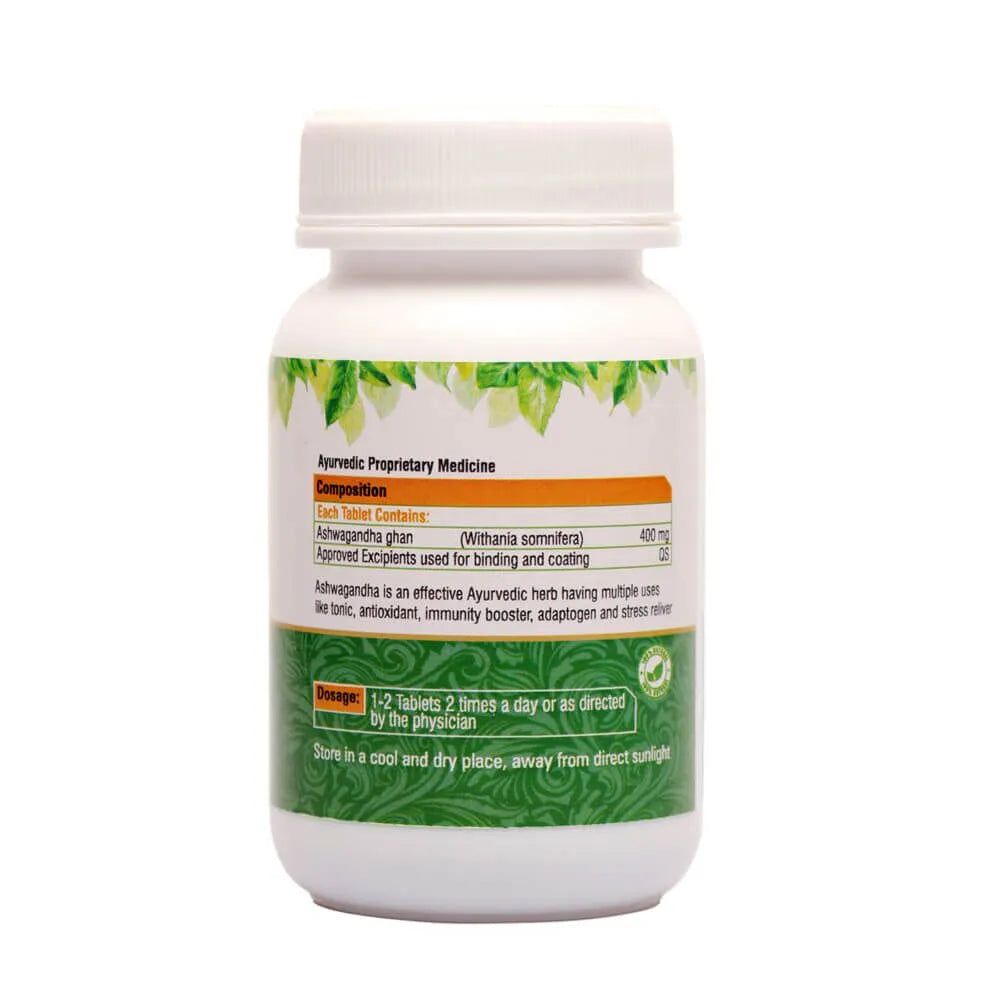 Ayurvedic Medicine for Stress and Anxiety – Ashwagandha Tablets (60 Tabs)