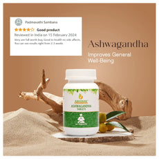 Ayurvedic Medicine for Stress and Anxiety – Ashwagandha Tablets (60 Tabs)